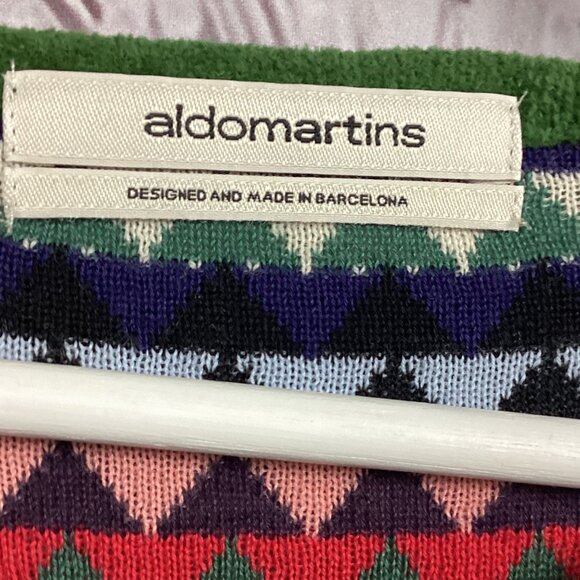 Anthropologie Aldomartins Barcelona Midi Striped Sweater Dress XL - Picture 4 of 12